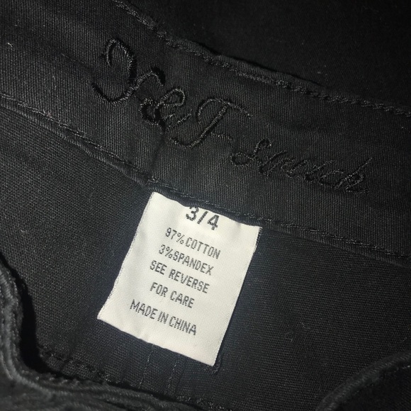 3/4 Mid-Rise Black Skinny Jeans - Picture 5 of 6